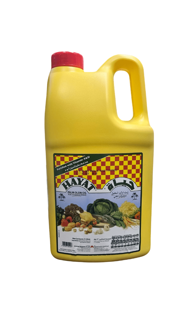 Hayat Palm Olein  Oil 6 x 3Ltrs|حياة زيت النخيل