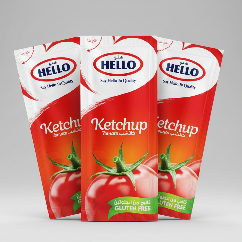 Hello Regular Ketchup Gluten Free Sachets CTN 1000pcs x 9g