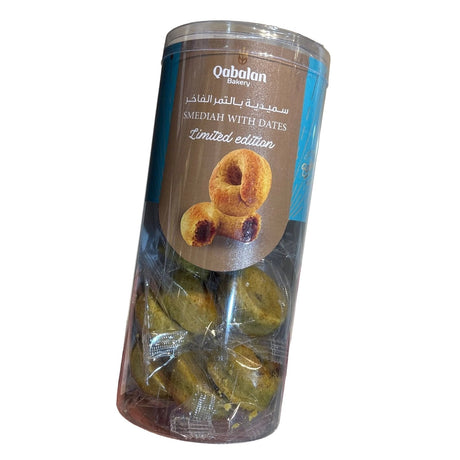Qabalan Smediah with Dates cylinder 200g | سميدية بالتمر علب اسطواني - 2kShopping
