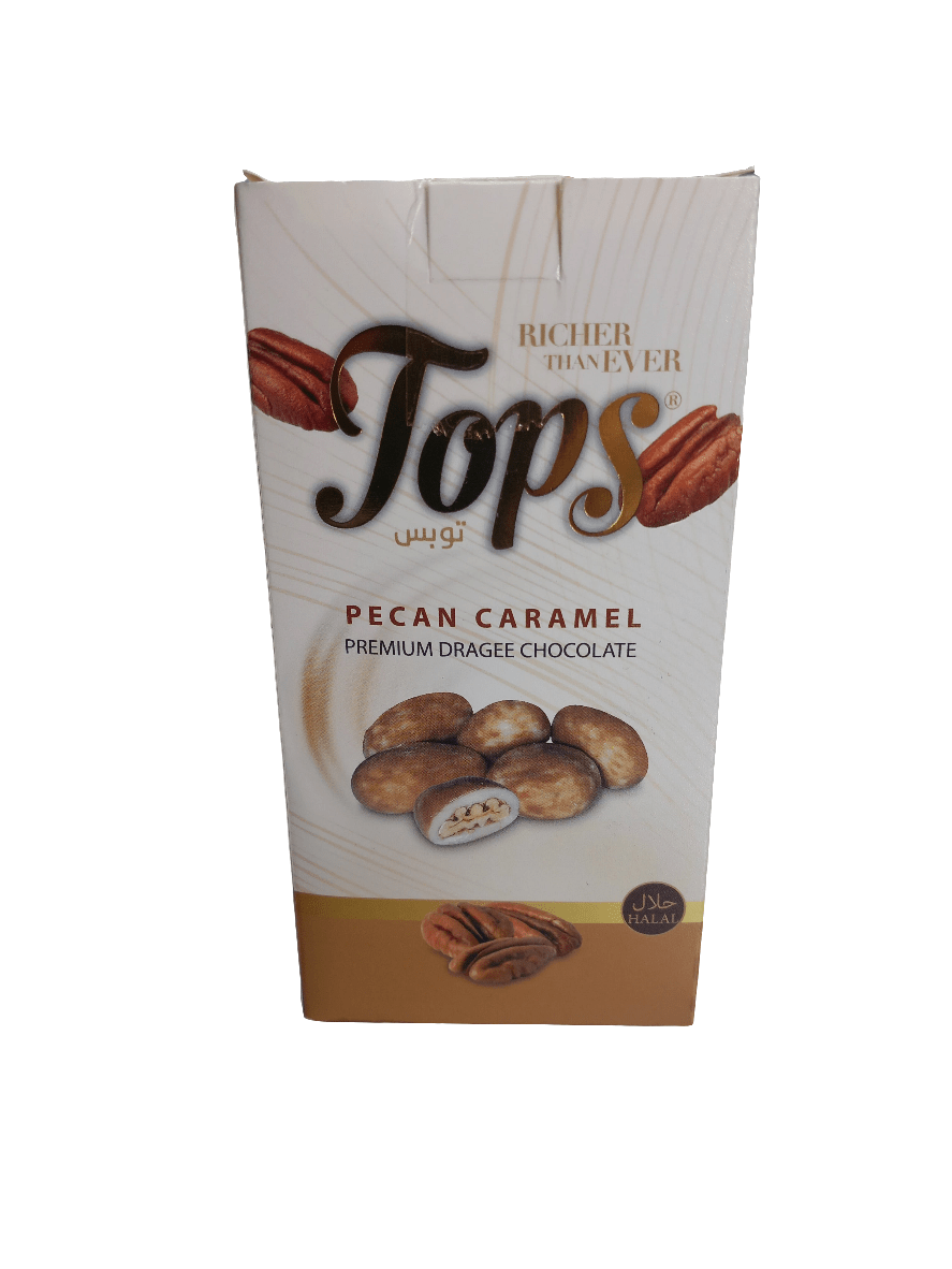 Tops Dragee Pecan Caramel 125g | توبس دراجيه البيكان بالكراميل - 2kShopping